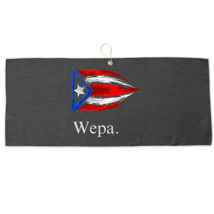 Wepa Puerto Rico Vintage Puerto Rican Flag Pride Large Microfiber Waffle Golf Towel