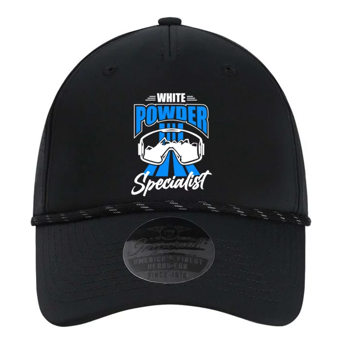 White Powder Specialist Skiing Lover Gift For Skier Performance The Dyno Cap