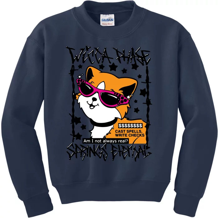 Wicca Phase Springs Eternal Cat Kids Sweatshirt