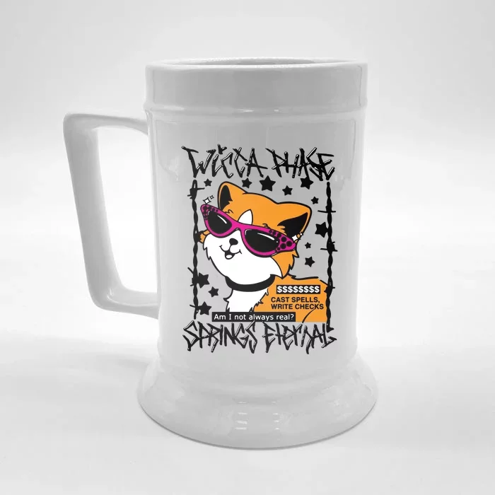 Wicca Phase Springs Eternal Cat Front & Back Beer Stein