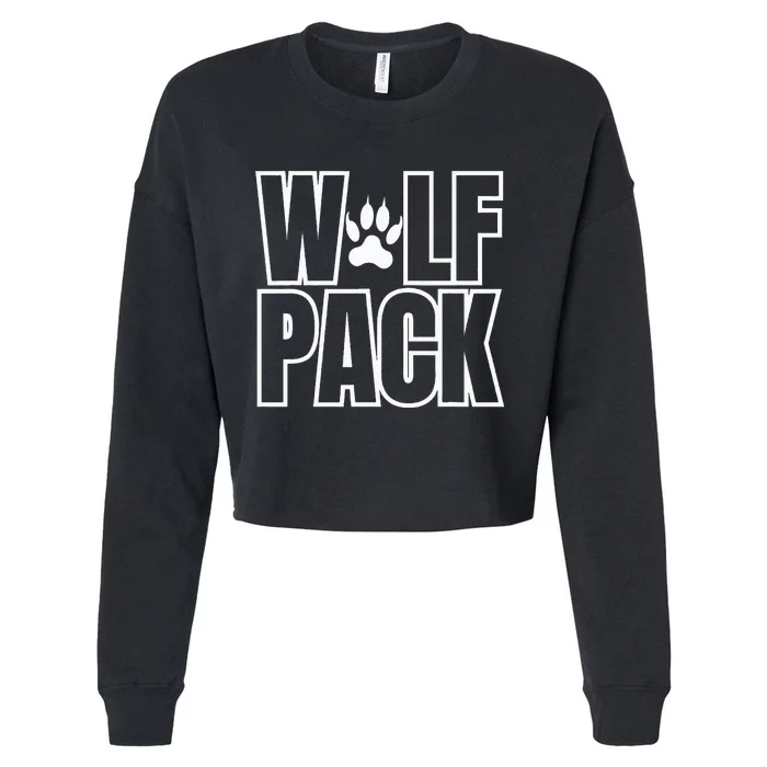 Wolf Pack Sport Teams Cropped Pullover Crew