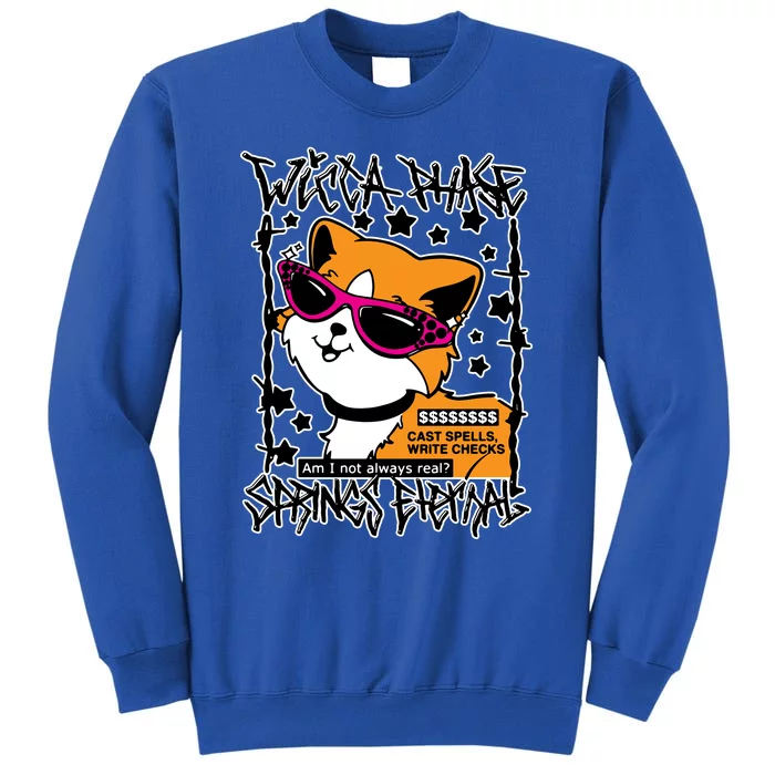 Wicca Phase Springs Eternal Cat Spells Write Checks Tall Sweatshirt