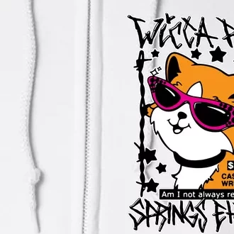 Wicca Phase Springs Eternal Cat Spells Write Checks Full Zip Hoodie