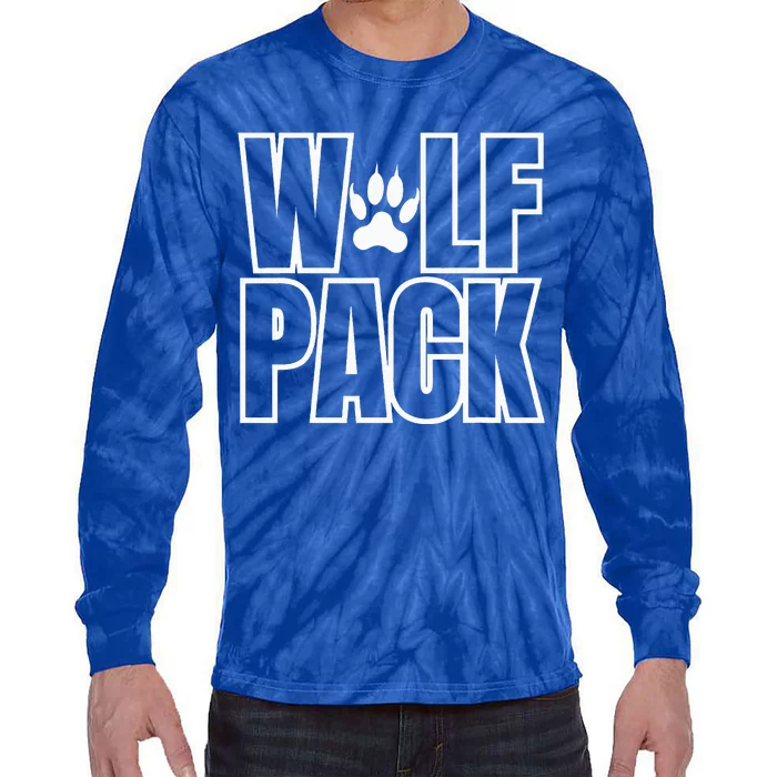 Wolf Pack Sport Teams Tie-Dye Long Sleeve Shirt