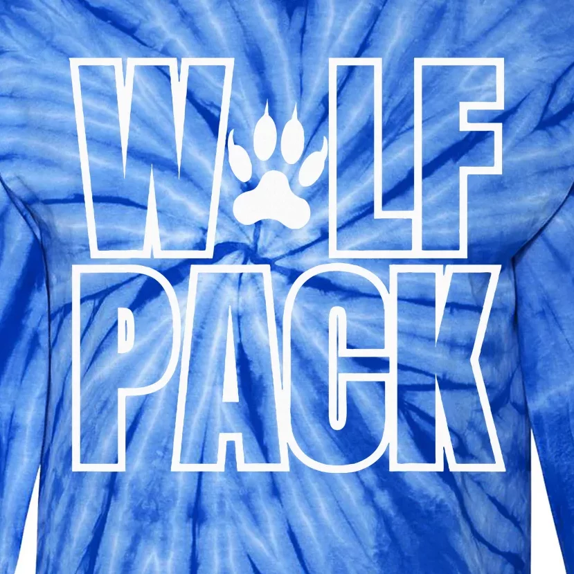 Wolf Pack Sport Teams Tie-Dye Long Sleeve Shirt