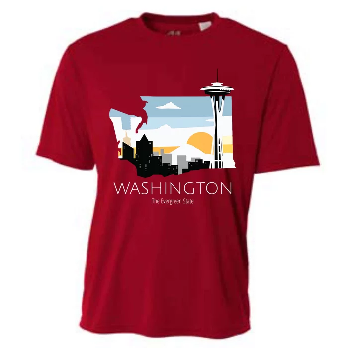 Washington Proud State Motto The Evergreen State Cooling Performance Crew T-Shirt