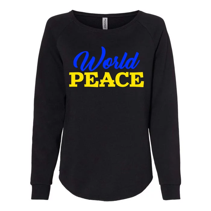 World Peace Support Ukraine Womens California Wash Sweatshirt