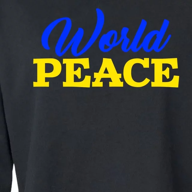 World Peace Support Ukraine Cropped Pullover Crew