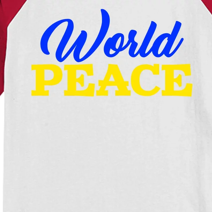 World Peace Support Ukraine Kids Colorblock Raglan Jersey