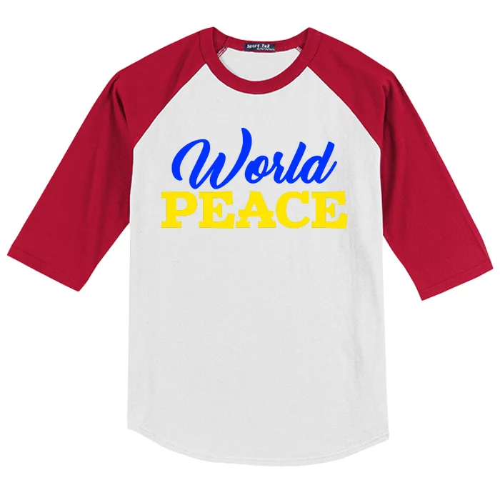 World Peace Support Ukraine Kids Colorblock Raglan Jersey