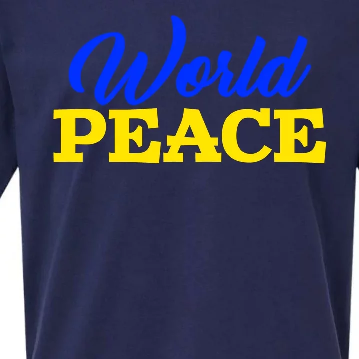 World Peace Support Ukraine Sueded Cloud Jersey T-Shirt