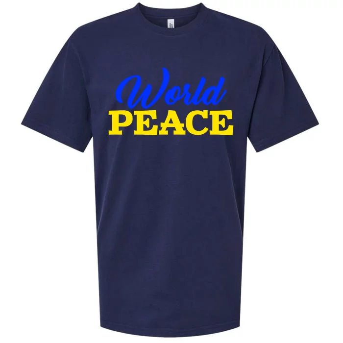 World Peace Support Ukraine Sueded Cloud Jersey T-Shirt