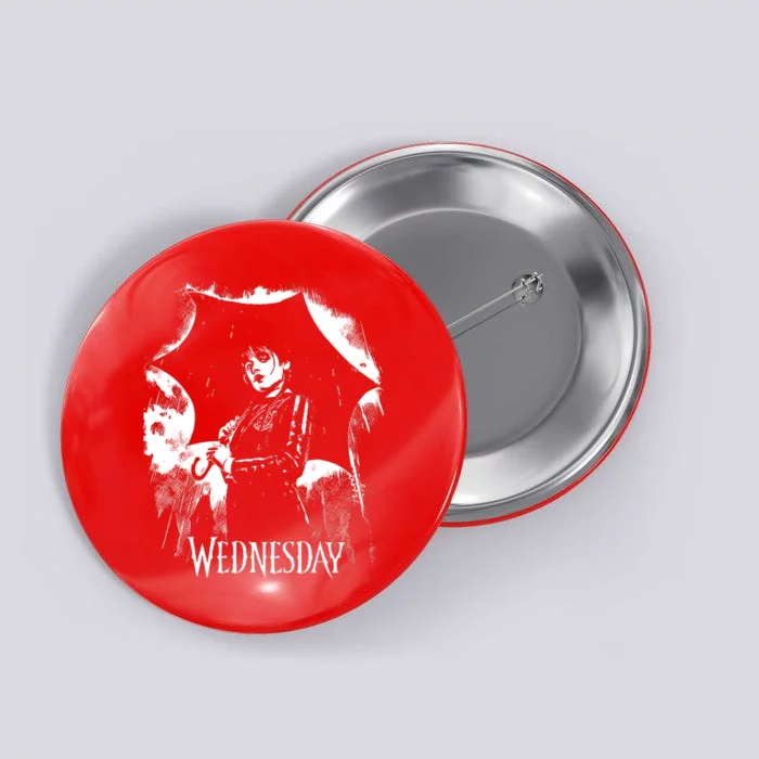 Wednesday Pencil Style Halloween Spooky Vibes Button