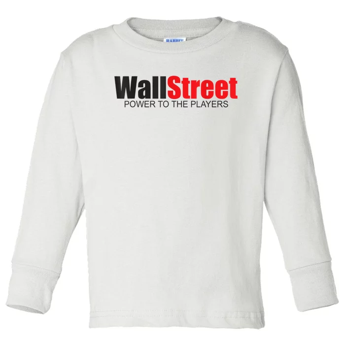 Wallstreet Power To The Players Toddler Long Sleeve Shirt