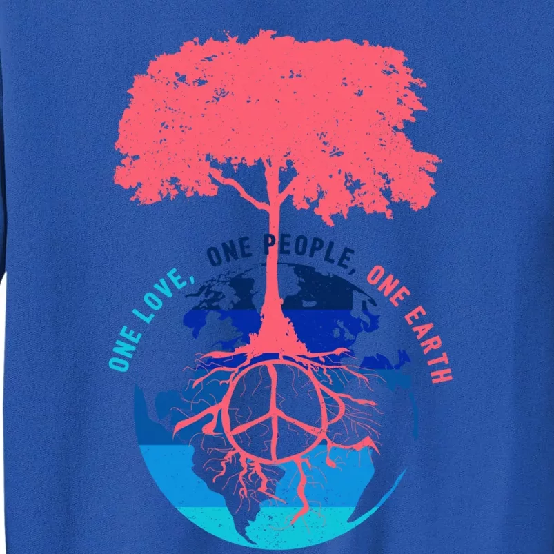 World Peace Tree Love People Peace Sign Earth Day Gift Cool Gift Sweatshirt