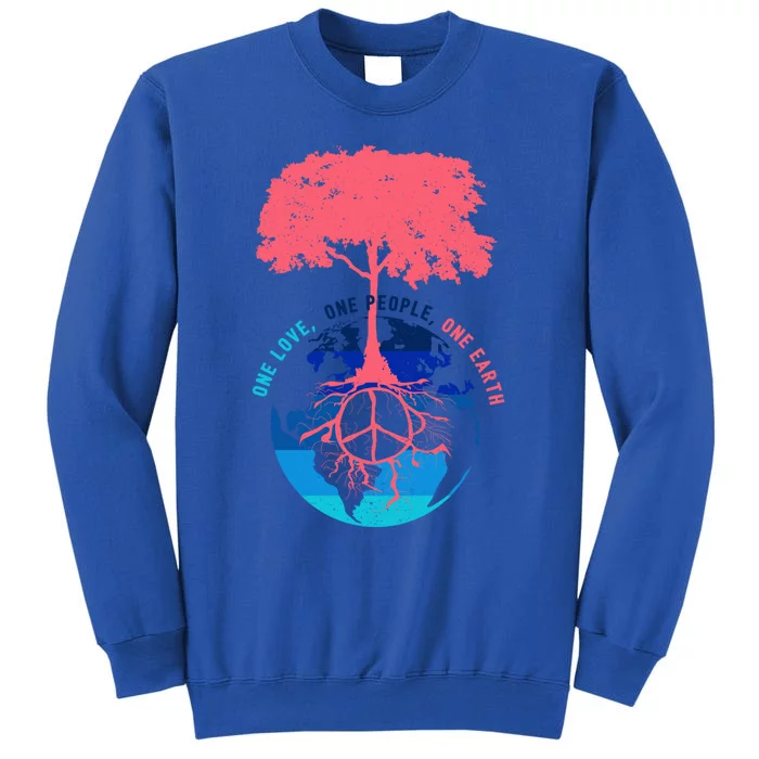 World Peace Tree Love People Peace Sign Earth Day Gift Cool Gift Sweatshirt