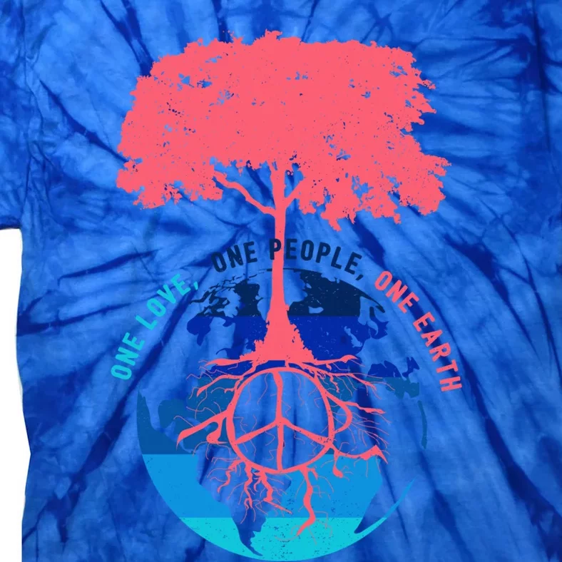 World Peace Tree Love People Peace Sign Earth Day Gift Cool Gift Tie-Dye T-Shirt