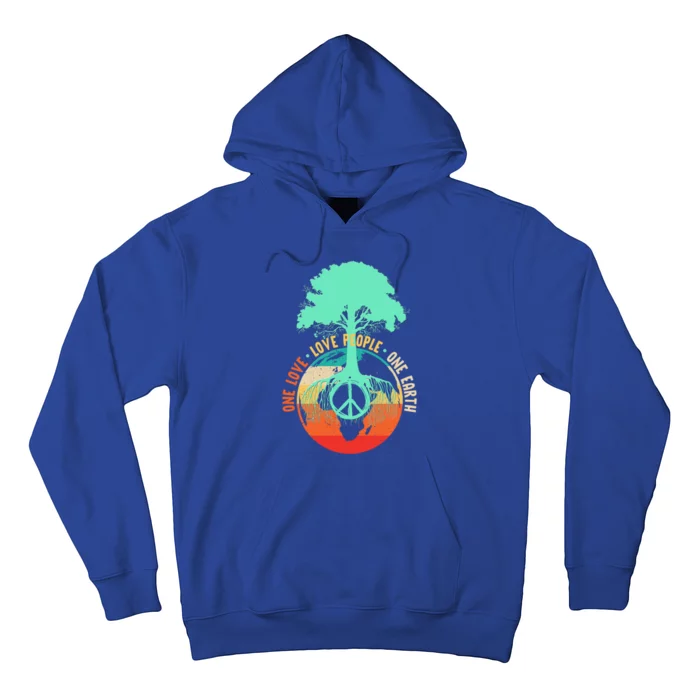 World Peace Tree Gift Love People Earth Day Gift Hoodie