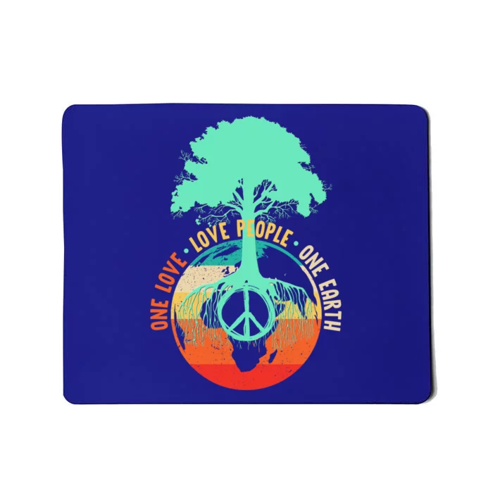 World Peace Tree Gift Love People Earth Day Gift Mousepad