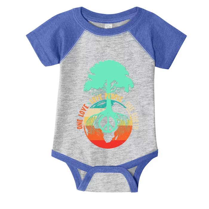 World Peace Tree Gift Love People Earth Day Gift Infant Baby Jersey Bodysuit