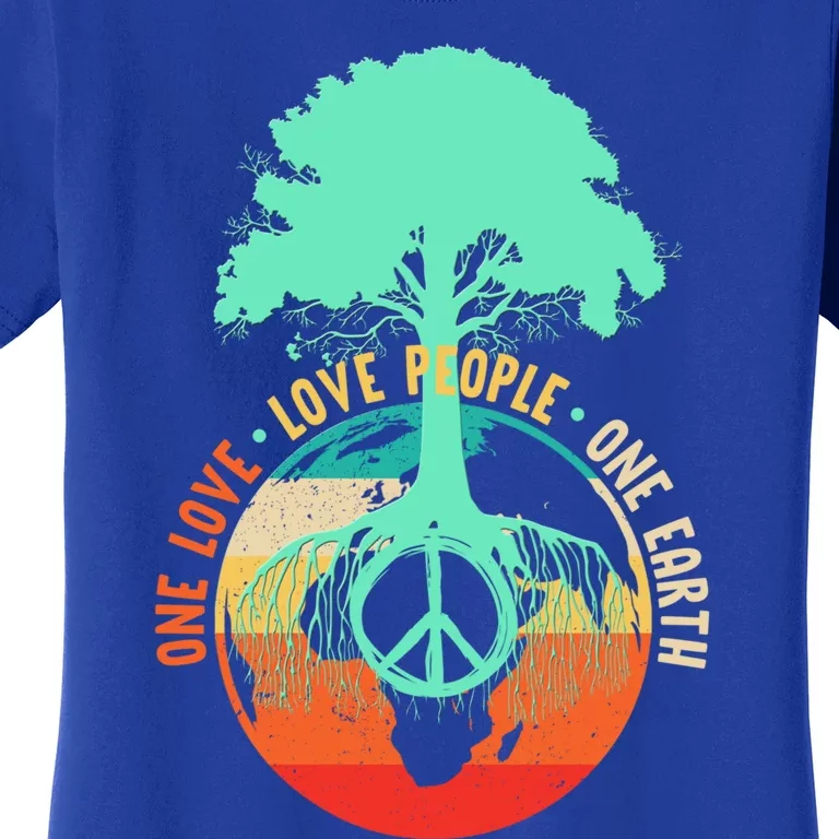 World Peace Tree Gift Love People Earth Day Gift Women's T-Shirt