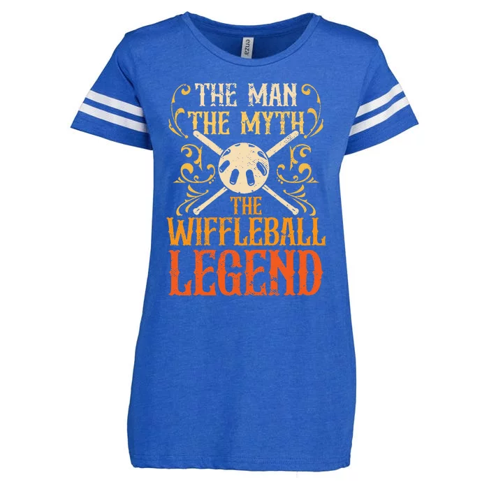 Wiffleball Player The Man The Myth Legend Wiffleball Enza Ladies Jersey Football T-Shirt