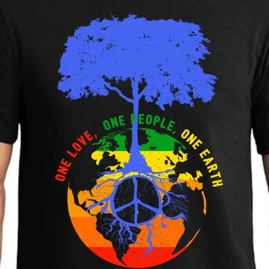 World Peace Tree Earth Day Love Hippie Environt Gift Pajama Set