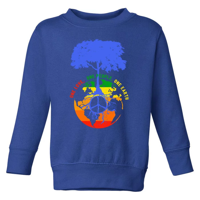 World Peace Tree Earth Day Love Hippie Environt Gift Toddler Sweatshirt