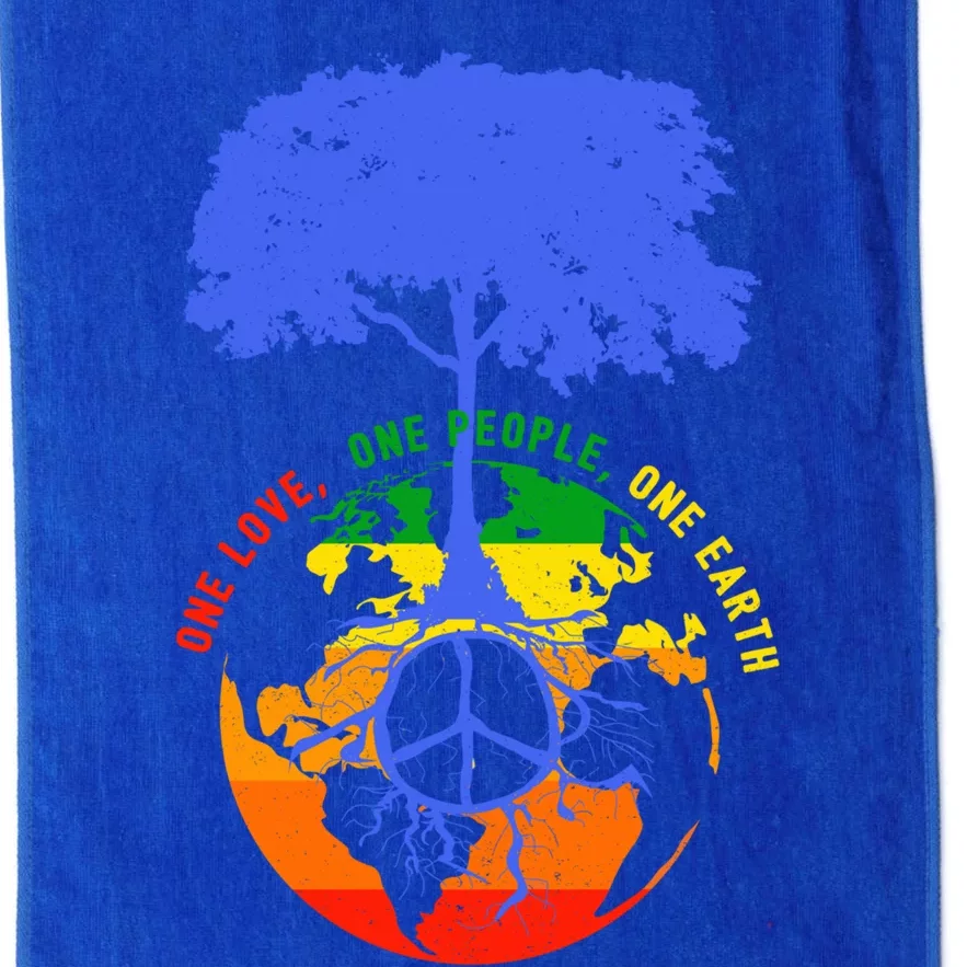 World Peace Tree Earth Day Love Hippie Environt Gift Platinum Collection Golf Towel