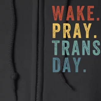 Wake & Pray Transfer Day Embryo Transfer Day Ivf Pregnancy Full Zip Hoodie