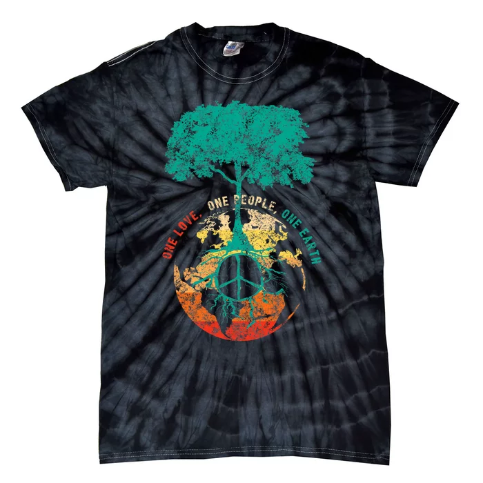 World Peace Tree Love People Peace Sign Earth Day Gift Tie-Dye T-Shirt