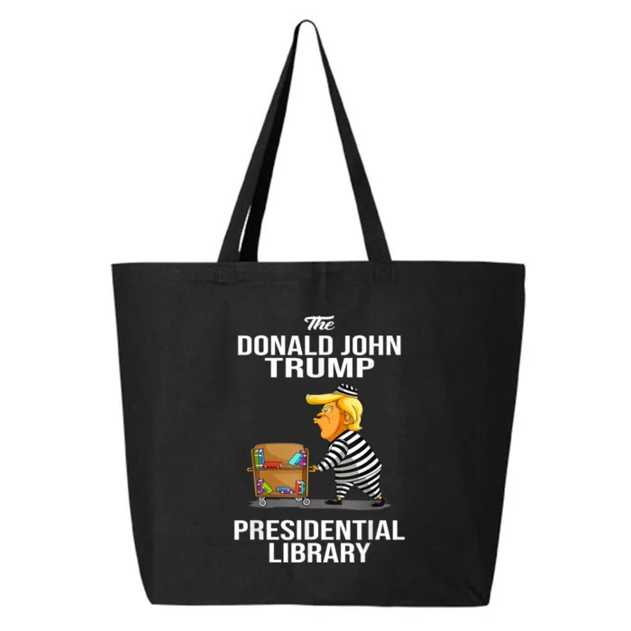 Womens Prison Trump Presidential Library Funny Anti Trump 25L Jumbo Tote