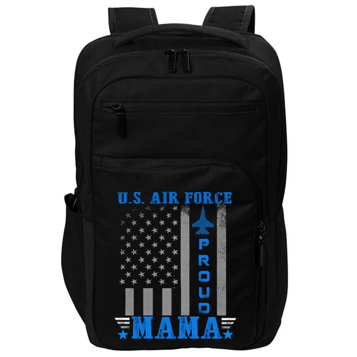 Wo Proud Us Air Force Mama With American Flag Veteran Great Gift Impact Tech Backpack