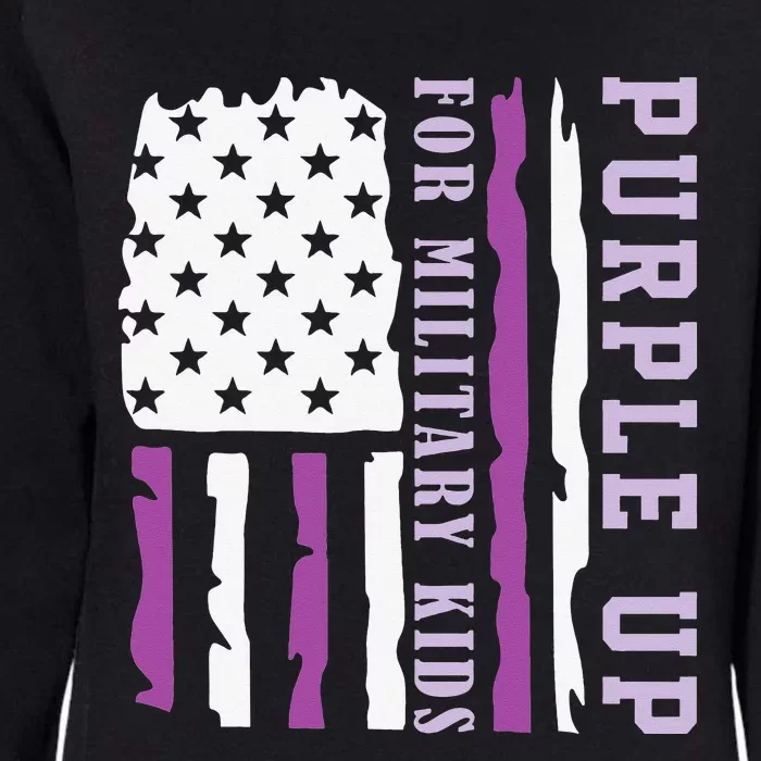 Wear purple up for military month of the military child Womens California Wash Sweatshirt