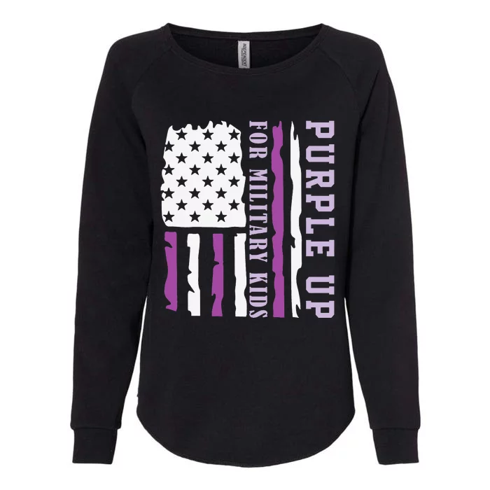 Wear purple up for military month of the military child Womens California Wash Sweatshirt