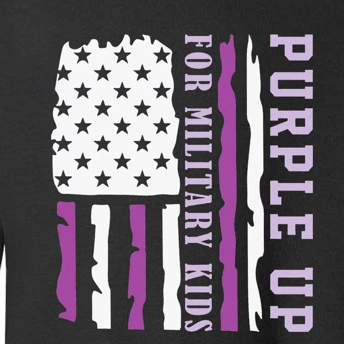 Wear purple up for military month of the military child Toddler Sweatshirt