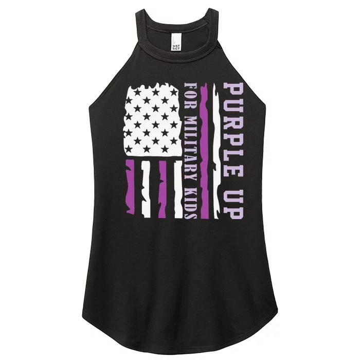 Wear purple up for military month of the military child Women’s Perfect Tri Rocker Tank