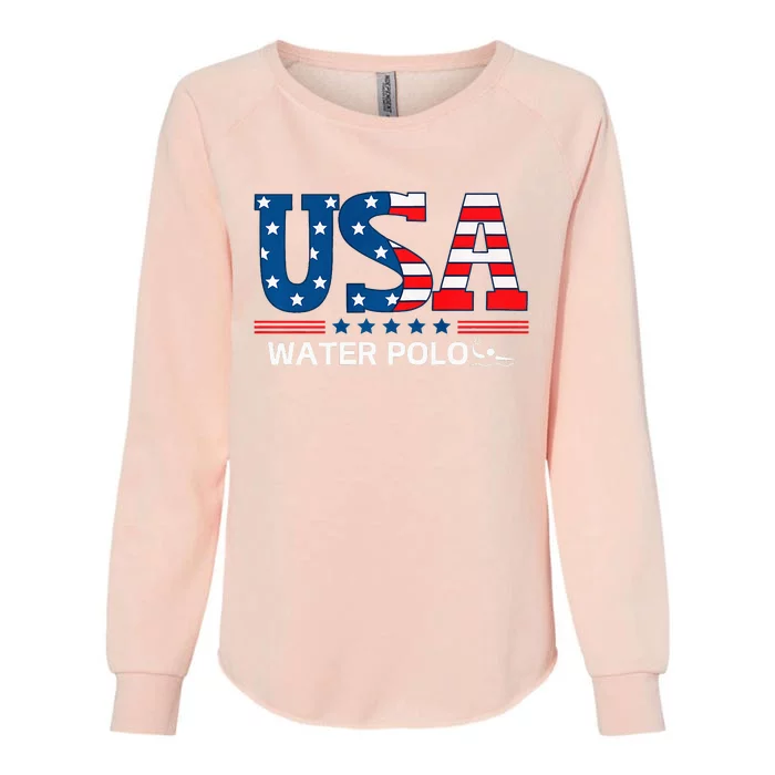 Water Polo United States Flag Usa Team Sport Water Polo Womens California Wash Sweatshirt