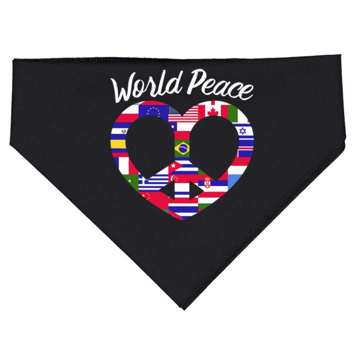 World Peace United Countries International Day Of Peace USA-Made Doggie Bandana