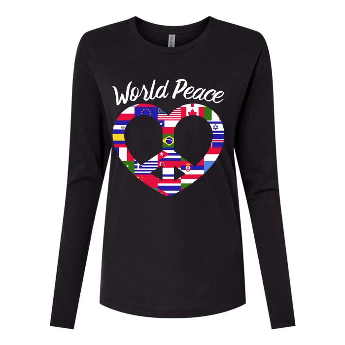 World Peace United Countries International Day Of Peace Womens Cotton Relaxed Long Sleeve T-Shirt