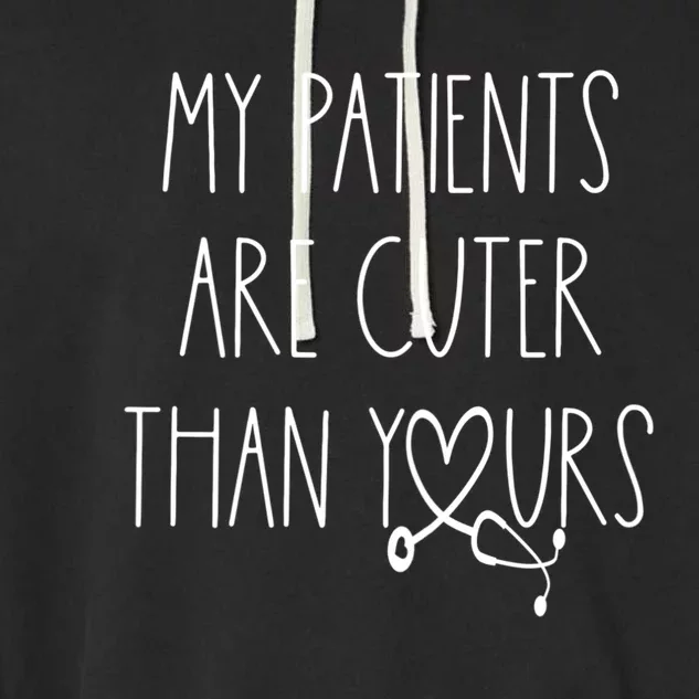 Wo Pediatrician Valentines Day Nurse Peds Pediatrist Doctor Gift Garment-Dyed Fleece Hoodie