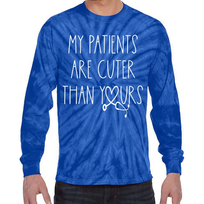 Wo Pediatrician Valentines Day Nurse Peds Pediatrist Doctor Gift Tie-Dye Long Sleeve Shirt