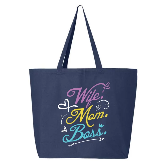 Wo Power Wife Mom Boss Gift Design Mothers Day Cool Gift 25L Jumbo Tote