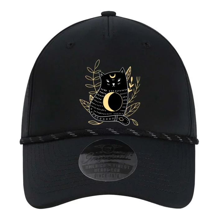 Wiccan Pagan Witch Crescent Moon Black Cat Familiar Cool Gift Performance The Dyno Cap