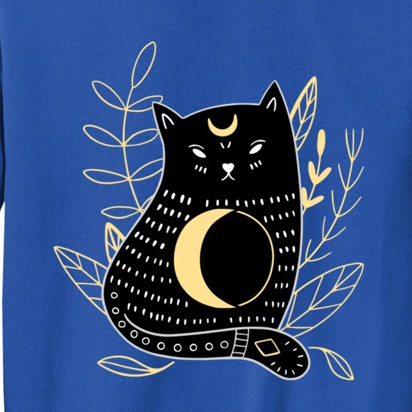 Wiccan Pagan Witch Crescent Moon Black Cat Familiar Cool Gift Sweatshirt