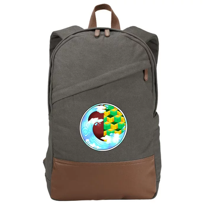 Water Pillar Cotton Canvas Backpack