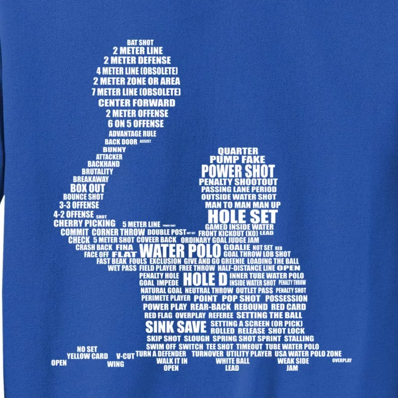 Waterpolo Player Word Cloud Water Polo Players Coach Gift Sweatshirt