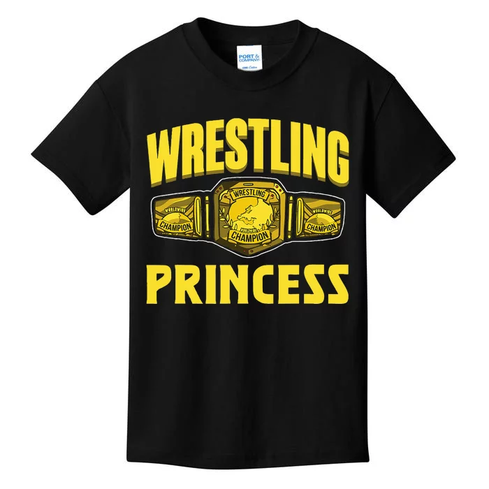 Wrestling Princess Wrestles Wrestler Wrestle Wrestling Kids T-Shirt