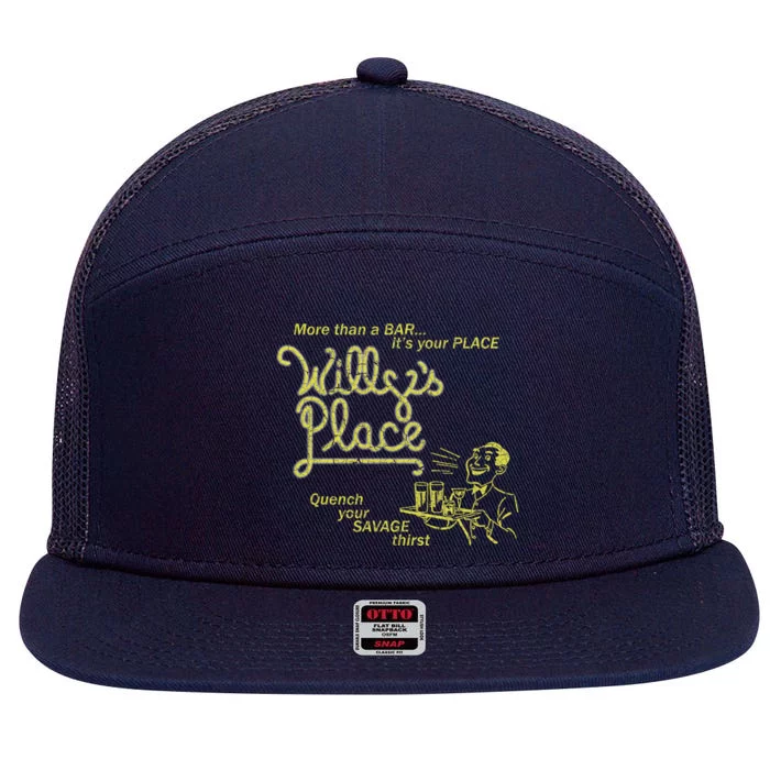 Willy&X27;S Place 7 Panel Mesh Trucker Snapback Hat