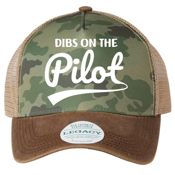 Womens Pilot Wife Dibs On The Pilot Pilot Girlfriend Legacy Tie Dye Trucker Hat